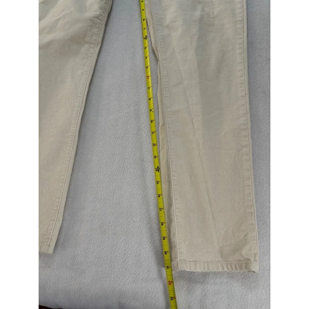 Brooks Brothers Slim Fit Corduroy Pants Mens 36x32 Beige Cream 5-Pocket Cords